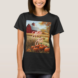 Camiseta Hola otoño Día de Acción de Gracias Calabazas de g