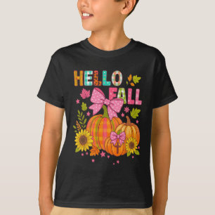 Camiseta Hola Otoño Día de Acción de Gracias Coquette Boho
