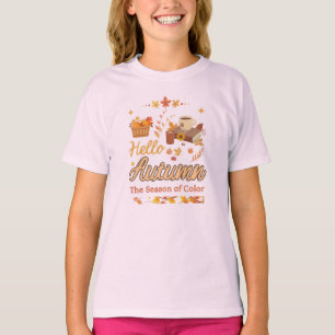 Camiseta Hola Otoño-La temporada de los colores cae deja de