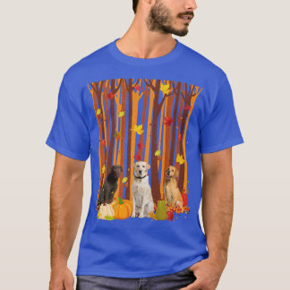 Camiseta Hola Otoño Labrador Maple Leaf Fall Pumpkin Mens