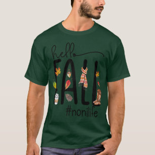 Camiseta Hola otoño Noni Life Cute Halloween otoño