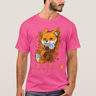 Camiseta Hola otoño, otoño deja a los enemigos del bosque r