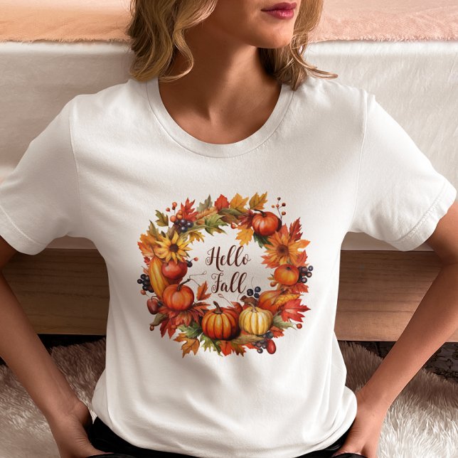 Camiseta Hola otoño, otoño otoño de vibraciones (Subido por el creador)