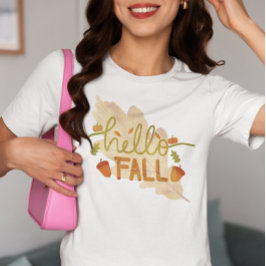 Camiseta Hola otoño, otoño otoño de vibraciones