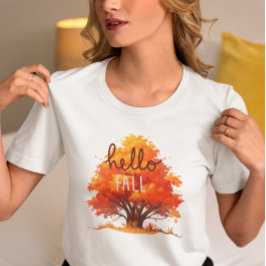 Camiseta Hola otoño, otoño otoño de vibraciones