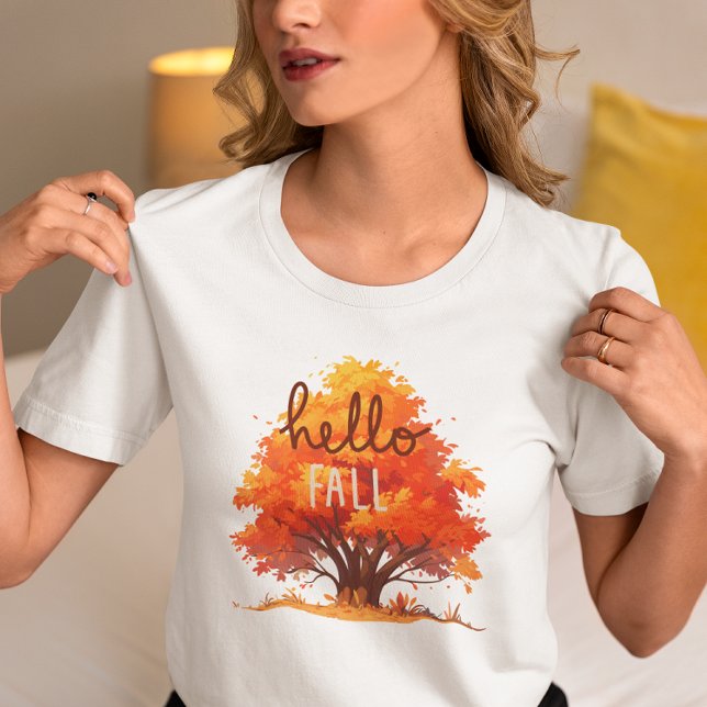 Camiseta Hola otoño, otoño otoño de vibraciones (Subido por el creador)