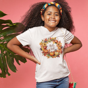 Camiseta Hola otoño, otoño otoño de vibraciones