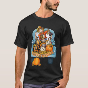 Camiseta Hola Otoño Otoño Pickup Pumpkin Patch Leaves Scar