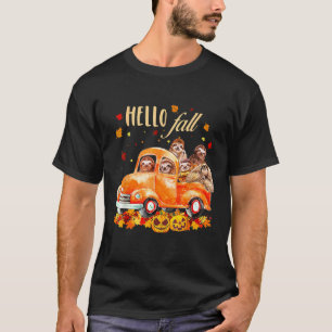 Camiseta Hola Otoño Payaso Perezoso Halloween calabaza