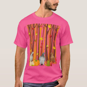 Camiseta Hola Otoño Pigeon Maple Leaf Fall Pumpkin Mens W