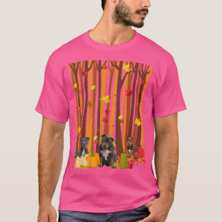 Camiseta Hola Otoño Pitbull Maple Leaf Fall Pumpkin Mens