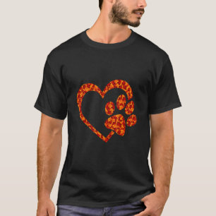 Camiseta Hola Otoño Sale Corazón de impresión de garrapatas