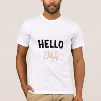Camiseta Hola Otoño Tipografía Derretida