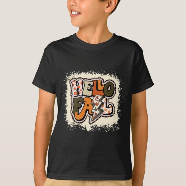 Camiseta Hola otoño Vibes Retro Groovy (Anverso)