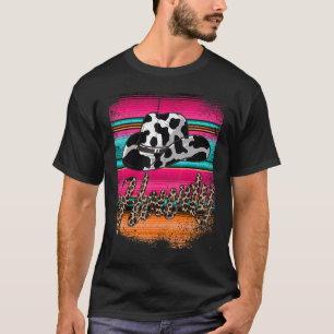 Camiseta HOLA País Serape Leopardo Vaca Sureña Occidental