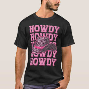 Camiseta HOLA País sureño occidental Rosa Leopardo Vaca p