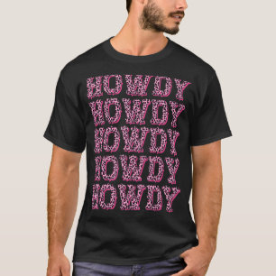 Camiseta HOLA País sureño occidental Rosa Leopardo Vaca p
