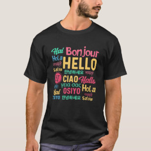 Camiseta Hola Palabra En Diferentes Idiomas Viajes Viajes V