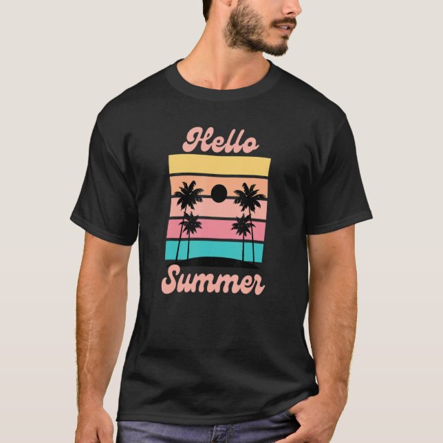 Camiseta Hola Paraíso Retro de verano (Anverso)