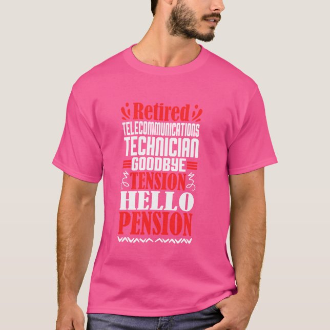 Camiseta Hola Pension Retirada Telecomunicaciones (Anverso)
