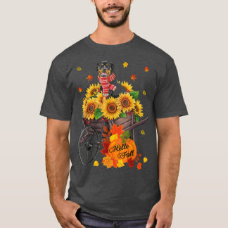 Camiseta Hola Perro De Rottweiler Caído En Sunflower Deja A