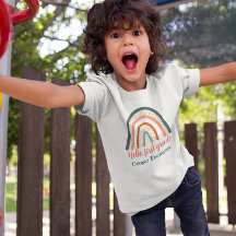 Hola personalizado arcoíris grado niños nombre