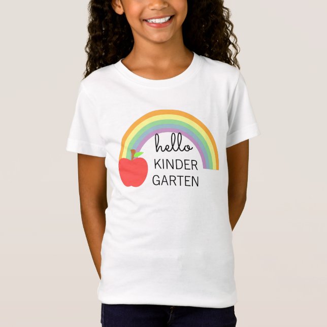 Camiseta Hola Personalizado de Kindergarten (Anverso)