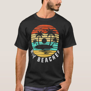 Camiseta Hola Playas Hola Retro Sunset Funny Beach Vacacion