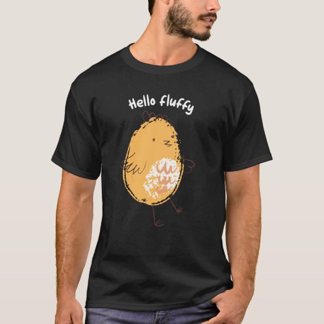 Camiseta Hola Pollo Pollo Esponjoso (Anverso)
