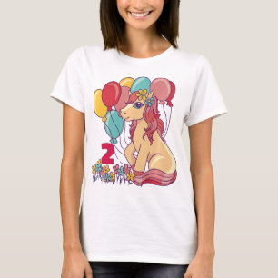 Camiseta Hola Pony Horse, tengo dos años