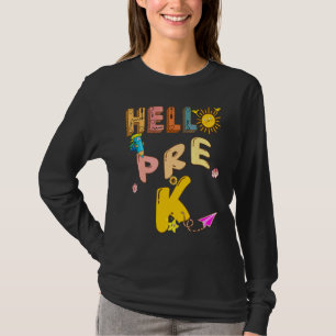 Camiseta Hola Pre K Aquí Vengo Profesor de Esl Profesor d