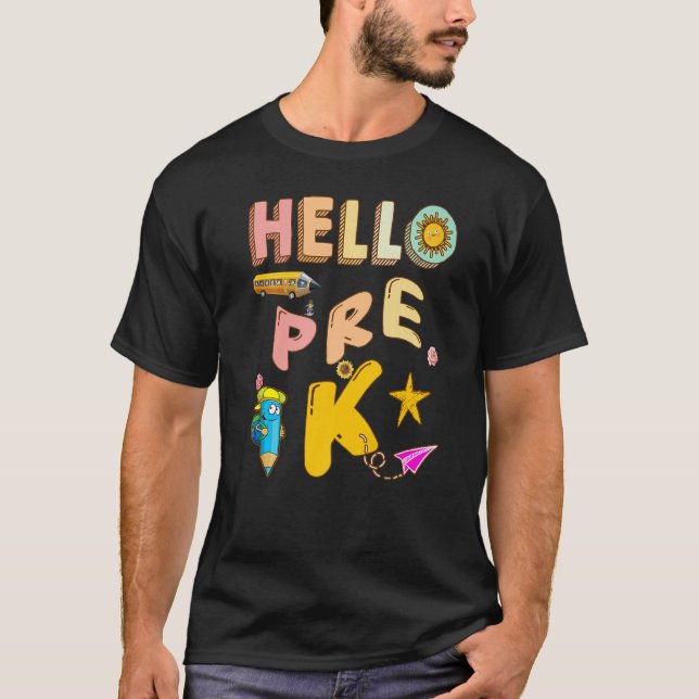 Camiseta Hola Pre K Aquí Vengo Profesor de Historia Esl Tea (Anverso)