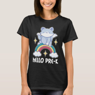 Camiseta Hola Pre K con Cat para la escuela