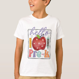 Camiseta Hola pre-K, niños o Chicas