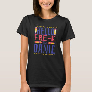 Camiseta Hola Pre K Soy Danie Pre Kindergarten Boys