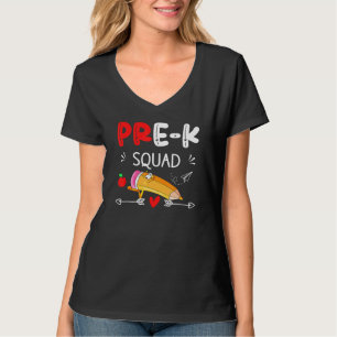 Camiseta Hola Pre K Team Pre K Squad First Day Back To Sch