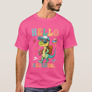 Camiseta Hola Preescolar De Vuelta A La Escuela Curte T Rex