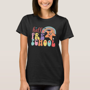 Camiseta Hola Preescolar De Vuelta A La Escuela El Primer D