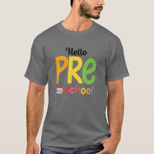 Camiseta Hola Preescolar De Vuelta A La Escuela Maestra Pri
