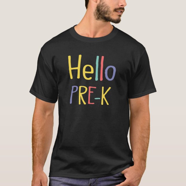 Camiseta Hola Preescolar K (Anverso)