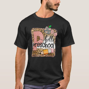 Camiseta Hola Preescolar Preescolar Leopard Team Preschool