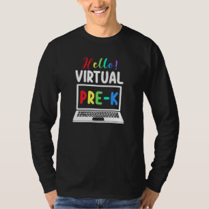 Camiseta Hola Preescolar Virtual De Regreso A La Enseñanza