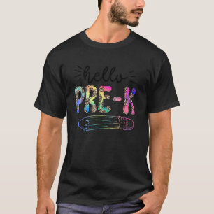 Camiseta Hola Prek Leopard Pencil Team Pre K Teacher
