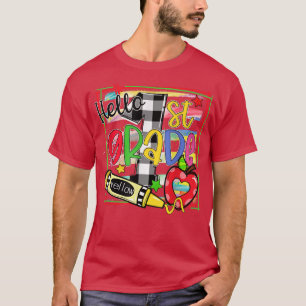 Camiseta Hola, primer curso de docente de primer grado en l