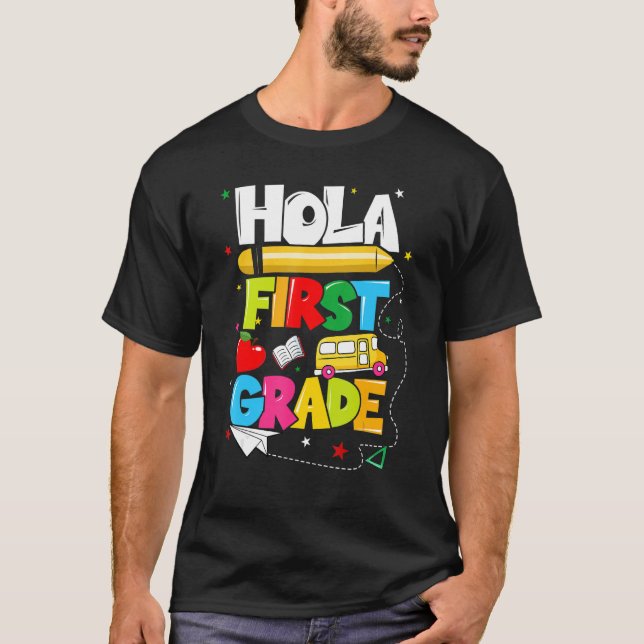 Camiseta Hola, primer curso de la escuela de español (Anverso)