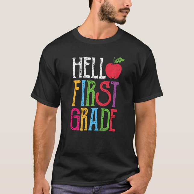 Camiseta Hola primer curso de primer grado (Anverso)
