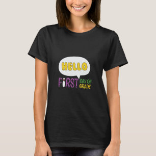 Camiseta Hola Primer Día De Maestría