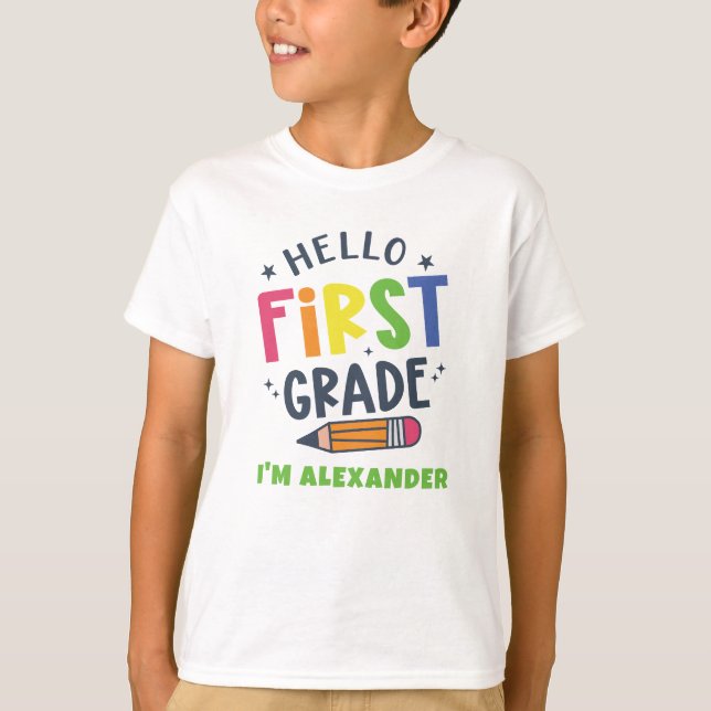 Camiseta Hola primer grado (Anverso)