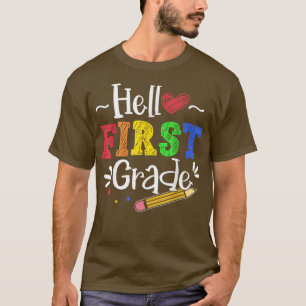 Camiseta Hola primer grado de vuelta a la escuela para el p