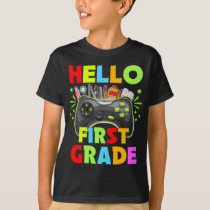Camiseta Hola primer grado de vuelta a los niños de videoju